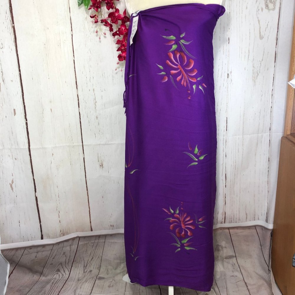 HIBISCUS COLLECTION LONG SARONG ONE NEW - Picture 6 of 6